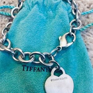 Tiffany and co. heart charm bracelet